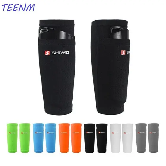 TEENM Caneleiras Meias Protetor De Caneleira De Nylon Com Bolso Equipamento De Futebol Canilleras Meia De Apoio