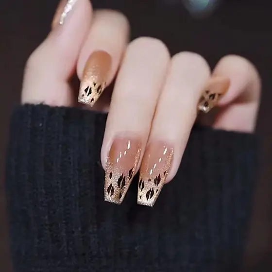 Pequeno livro vermelho leopardo impressão simples artesanal Manicure remendo produto acabado usando unhas clareamento un