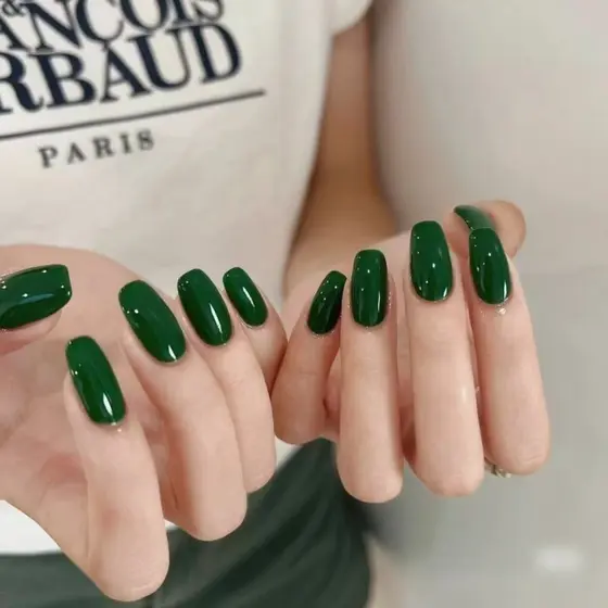 Armadura pura usada à mão, comprimento médio, luz de alta qualidade, luxo, verde, cor sólida, estilo desejo puro, Super