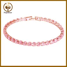 Pulseira Elegante com Strass Exquisitos, Bonita e Colorida, Decoração Brilhante e Charmosa, Acessório de Pulso para Têni