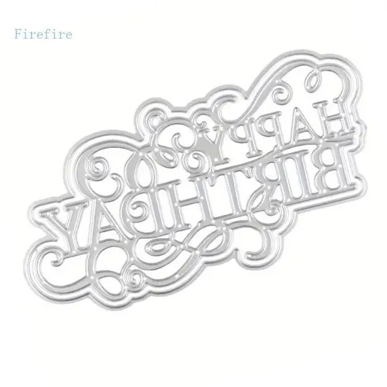 Firefire Cortadores de Metal para Letras de Feliz Aniversário, Molde de Corte de Letras para Criação de Cartões, Scrapbo