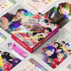 124 peças/caixa Cartão Fotográfico Holográfico ATEEZ, Cartão LOMO, Coleção de Adesivos KPOP 2026 Season's Greetings XR3S
