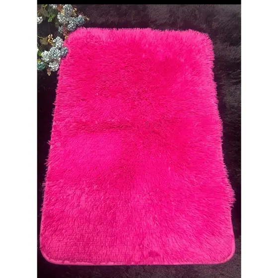 Tapete Pelo Peludo Shaggy 60x90cm Antiderrapante Macio Felpudo Sala Quarto Decorativo Lavável Moderno