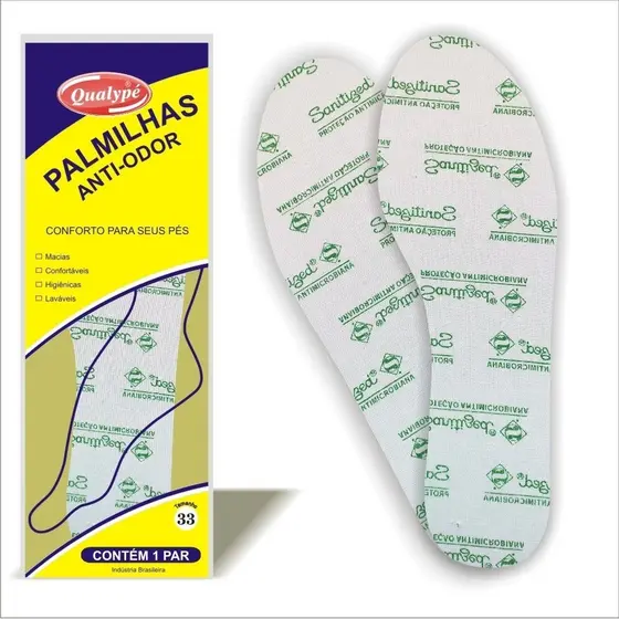 Palmilha de Látex Anti-Odor Com Fragrância = 1 Par