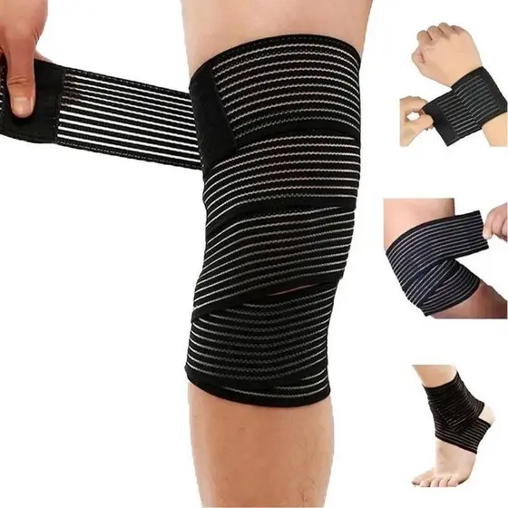 Faixa Elástica de Compressão para Exercícios Físicos Crossfit Joelho Agachamento Tornozelo e Punho