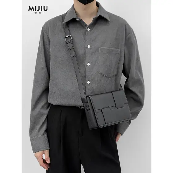 Procurando Old Street Wear Bolsa mensageiro de um ombro masculina de couro de alta qualidade Casual mochila de viagem ma