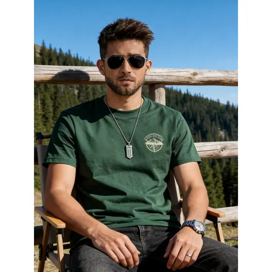 Americano Retro de manga curta algodão pesado ao ar livre impresso camiseta Casual respirável meia manga verão novo esti