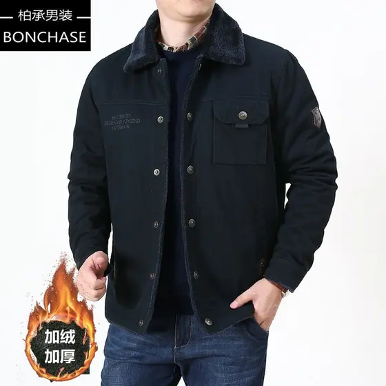 Jaqueta de forro de lã masculina inverno puro algodão Workwear jaqueta acolchoada de algodão masculina quente jaqueta de