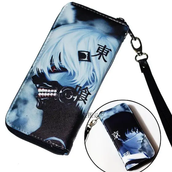 Carteira longa com zíper Tokyo Ghoul Masculino Estudante Adolescente Personalidade Jinmuken Mercadoria de Anime de uma p