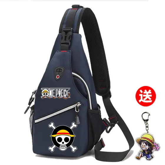 Bolsa de peito de uma peça masculina Casual estudante Anime Naruto Demon Slayer Oxford pano na moda grande capacidade bo