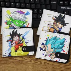 Dragon Ball Son Goku Carteira Masculina Curta Estudante Adolescente Crianças Vegeta Piccolo Desenhos Animados Anime Pequ