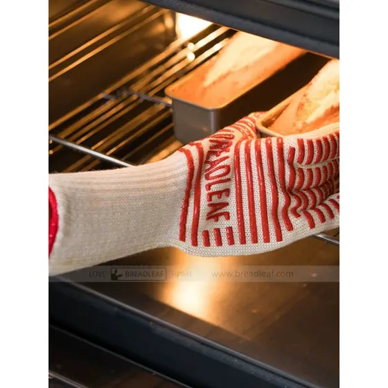 Forno de cinco dedos luvas de isolamento térmico engrossado forno de microondas Anti-escaldante luvas de proteção cozime