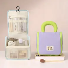 Saco de toalete de viagem menina portátil multifuncional grande capacidade cuidados de lavagem à prova dwaterproof água