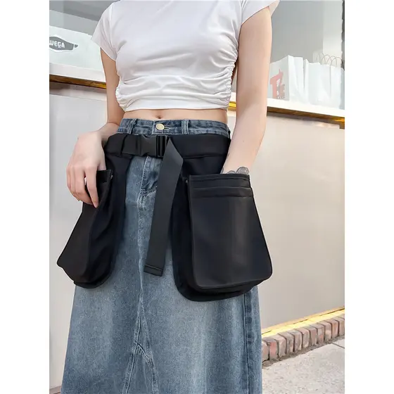 Bolsa de cintura multifuncional com vários bolsos, ciclismo ao ar livre, viagem, grande capacidade, armazenamento com vá