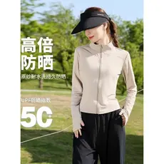 Protetor solar roupas femininas primavera verão 2026 novo estilo gola alta cintura estreita mais magro olhar Cardigan de