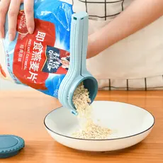 Clipe de vedação para preservação de alimentos, clipe de vedação, bico de descarga de tempero, saco de lanche de plástic