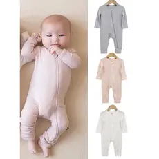 Estilo fino bebê Bodysuit capa pé capa mão Anti-risco rosto macacão recém-nascido Ultra-fino fibra de bambu ar condicion