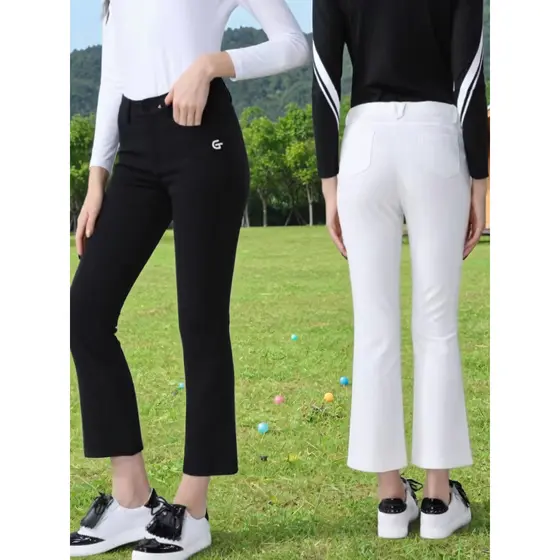 Primavera verão golfe feminino tornozelo comprimento calças femininas versão coreana magro-ajuste calças de golfe femini
