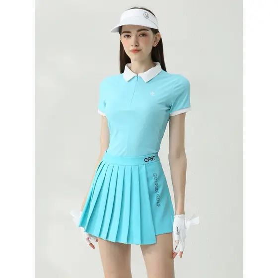 Roupas femininas de golfe saia de tênis verão Culottes terno de manga curta feminino roupas de golfe camiseta feminina t
