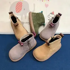 W inverno crianças engrossado sapatos de algodão quente meninos forro de lã de alta qualidade Martin botas meninas botas