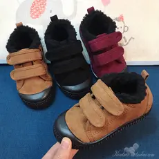 W inverno crianças sapatos de algodão meninos meninas grosso sola macia dois sapatos de algodão bebê jardim de infância 