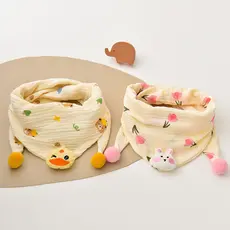 Bebê puro algodão Saliva toalha bebê macio triângulo cachecol babador recém-nascido Anti-cuspir leite babador outono inv