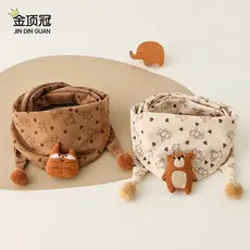 Lenço de bebê outono inverno versão coreana bebê coelho triângulo cachecol primavera outono meninos meninas quente à pro