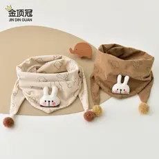 Lenço de bebê outono inverno versão coreana bebê coelho triângulo cachecol primavera outono meninos meninas quente à pro