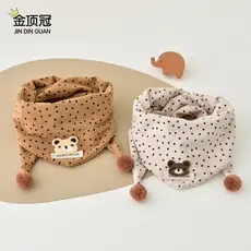 Lenço de bebê outono inverno novo estilo pequeno mês idade bebê dos desenhos animados triângulo cachecol bonito à prova 