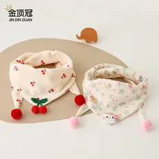 Bebê cachecol outono inverno estilo moda puro algodão menina bebê triângulo cachecol inverno menina bebê quente à prova
