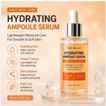 Ampola Hidratante Soro 50ml Leve Umidade Cuidados Pele Suavizando Essência Diária