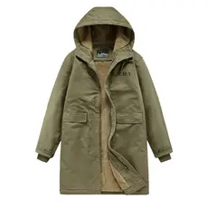 Inverno algodão acolchoado jaqueta masculina engrossado cordeiro velo jaqueta americana longo algodão acolchoado jaqueta
