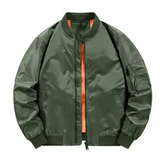 Street Wear jaqueta masculina outono inverno jaqueta fina americano MA1 força aérea piloto gola uniforme de algodão solt