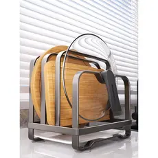 Rack de tábua de corte de cozinha Rack de armazenamento de tábua de corte de bancada Rack de armazenamento integrado mul