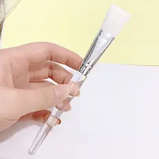 Pincel de beleza de cristal japonês, escova de máscara, haste transparente, pincel macio, pincel de maquiagem, base, fer