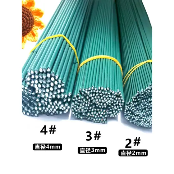 NÃO. 2 Não. 3 Não. 4 negrito Extra duro emborrachado flor pólo artesanal diy Thai rosa girassol flor pólo folha fio de f