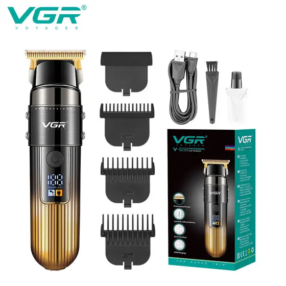VGR929 máquina de cortar cabelo transfronteiriça recarregável auto-barba máquina de cortar cabelo gravura máquina de cor
