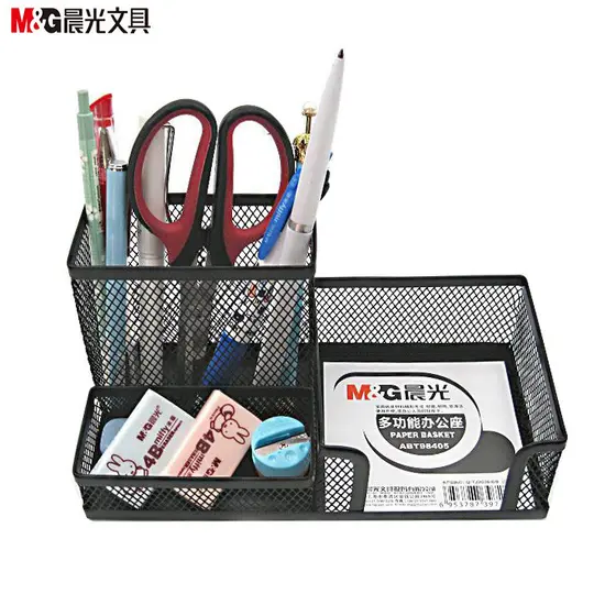 Chenguang 98405 Metal multifuncional combinação caneta titular grande capacidade assento de armazenamento de mesa ferro