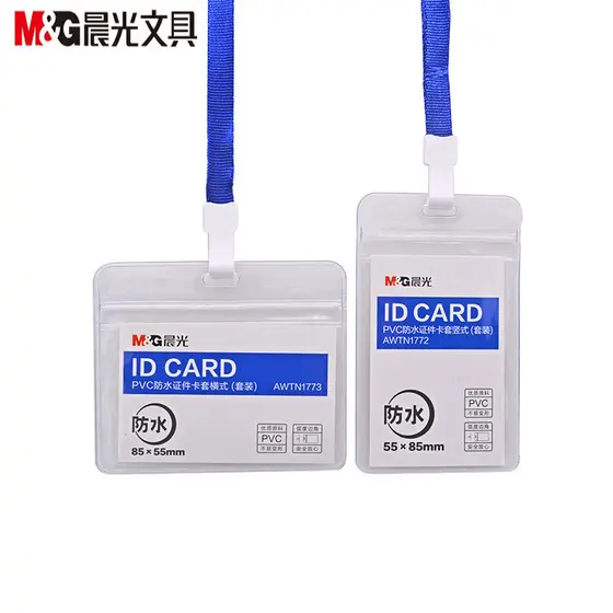 Chenguang PVC à prova dwaterproof água titular do cartão de identificação crachá macio cartão de autorização de trabalho