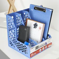 Chenguang 95081 Caixa de arquivo tripla em forma de favo de mel Coluna de arquivo de escritório Desktop Coluna tripla Ra