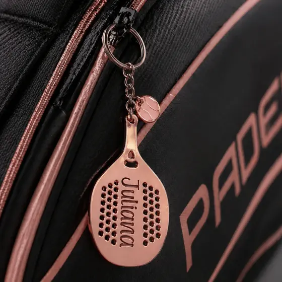 Chaveiro Personalizado Nome Raquete Beach Tennis Acrílico Pingente Raqueteira