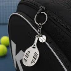 Chaveiro Mini Raquete Beach Tennis Standard Acrílico Pingente Bola Tênis Raqueteira