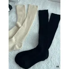 Ins outono inverno marrom cinza escuro bezerro meias Miki JK agulha dupla estilo Preppy preto tira Vertical influenciado