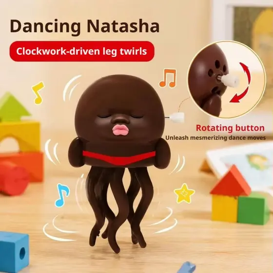 Wind Up Dancing Black Doll Natasha Crawling Octopus Toy Alívio Do Estresse Presente Engraçado Para Crianças E Adultos
