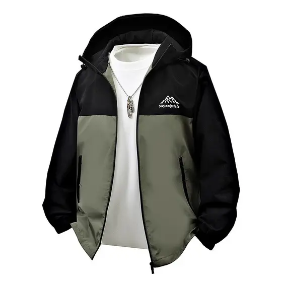 Primavera outono jaqueta masculina na moda All-Match jaqueta masculina Casual moda com capuz jaqueta fina solta jaqueta