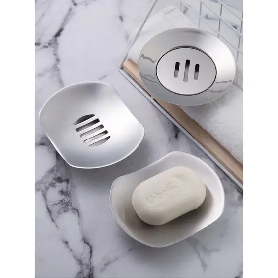 Saboneteira de aço inoxidável 304, saboneteira de limpeza, estilo simples, saboneteira, produtos domésticos, saboneteira