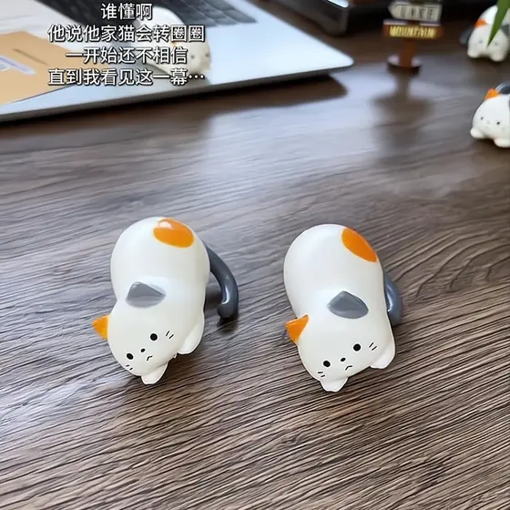 Relógio rolando gatinho Manual enrolamento dos desenhos animados bonito simulação gatinho descompressão quebra-cabeça in