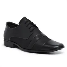 Sapato Social Masculino Em Couro Sintético De Amarrar Cadarço Moda Homem