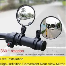 2 espelhos retrovisores de guidão acessórios de bicicleta grande angular rotação de 360 ​​graus seguro e confiável