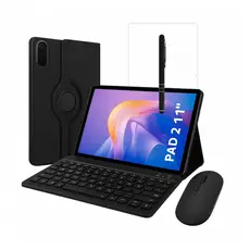 Kit Completo Capa Giratória Teclado Mouse Película Caneta Para Xiaomi Redmi Pad 2 11 Polegdas